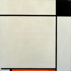 Composition with Black, Red and Grey